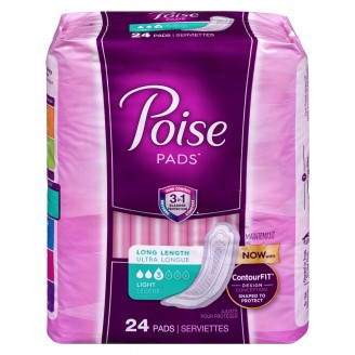 Poise Pads Long Length Light Absorbency
